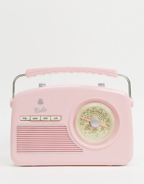 GPO Rydell retro radio in pink | ASOS Dreamy Architecture, Pink Radio, Retro Radios, Radio Vintage, Time Lord, Retro Radio, Vintage Radio, Christmas Gifts For Men, Colour Board