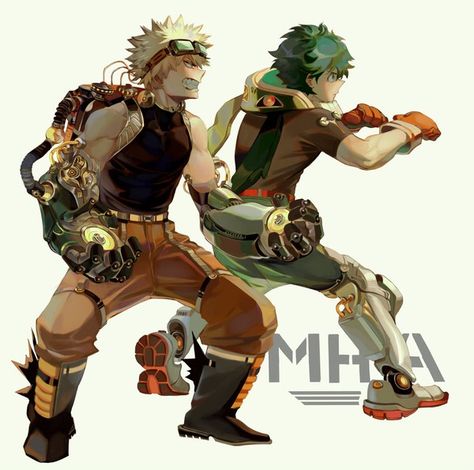 Cyborg au? Midoriya And Bakugou, Bakugou And Midoriya, My Hero Academia Costume, Interesting Pictures, Future Soldier, Midoriya Izuku, Bakugou Katsuki, Buko No Hero Academia, Ex Machina