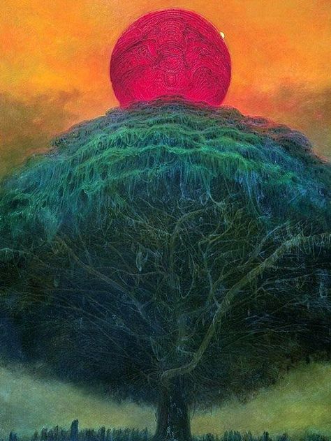 ZDZISLAW BEKSINSKI (1929/2005), POLISH PAINTER – I wish to paint in such a manner as if I were photographing dreams Zdzisław Beksiński Paintings, Zdzisław Beksiński, Nightmares Art, 70s Sci Fi Art, 강아지 그림, Creepy Art, Sci Fi Art, Surreal Art, Horror Art