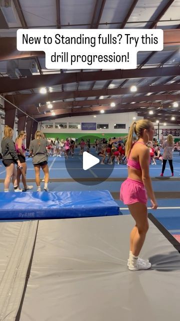 Cheer Tumbling Drills, Cast Drills Gymnastics, Handstand Cheer Stunt, Inversion Cheer Stunts, Front Tuck Drills Gymnastics, Preschool Gymnastics, Cheer Workouts, Tumbling, Gymnastics