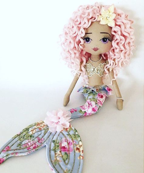 Mermaid Rag Doll, Fairy Rag Doll, Handmade Mermaid Dolls, Mermaid Dolls Diy, Mermaid Doll Diy, Handmade Dolls Diy, Fairy Dolls Handmade, Diy Rag Dolls, Mermaid Crafts