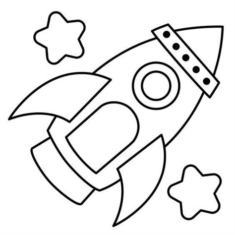 Rocketship Coloring Page, Rocket Coloring, Space Crafts For Kids, Space Coloring Pages, Outline Drawings, Art Drawings For Kids, Cute Coloring Pages, Space Crafts, Preschool Art