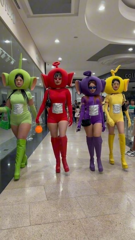 25+ Awesome Group & Family Halloween Costume Ideas | HubPages Lucinda Core, Teletubbies Funny, Cleopatra Halloween Costume, Halloween Duos, Cute Group Halloween Costumes, Matching Halloween Costumes, Trio Halloween Costumes, Pretty Halloween Costumes, Duo Halloween Costumes