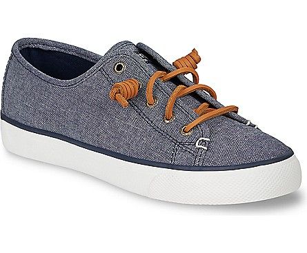 Sperry Top-Sider  Women's Seacoast Chambray Sneaker Dock Shoes, Boat Sneakers, Sperry Top Sider Women, Sperry Boat Shoes, Sperry Women's, Striped Sneakers, Womens Boat Shoes, Boots Sneakers, Sperry Sneaker