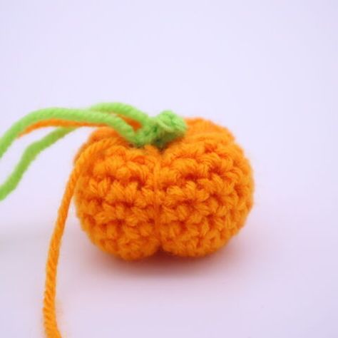 Mini Pumpkin Amigurumi - Free Crochet Pattern - StringyDingDing Mini Pumpkin Amigurumi Free Pattern, Crochet Small Pumpkins Free Pattern, Mini Pumpkin Crochet Pattern Free, Crochet Pumpkin Keychain Pattern, Small Pumpkin Crochet Pattern Free, Crochet Tiny Pumpkin, Crochet Small Pumpkin, Small Pumpkin Crochet Pattern, Mini Pumpkin Crochet Pattern