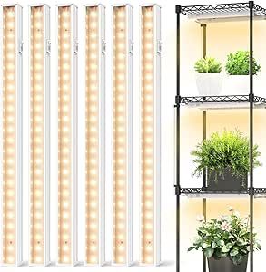 SpeePlant LED Grow Light Strips, T5 Grow Lights, Full Spectrum, 1FT 3000K, Plant Light Strip for Indoor Plants, Plant Light with ON/Off Switch, 6-Pack Grow Light Shelf, Plant Light, Greenhouse Plants, Grow Lights For Plants, Traditional Lamps, Led Grow Light, Plant Lighting, Grow Light, Led Grow