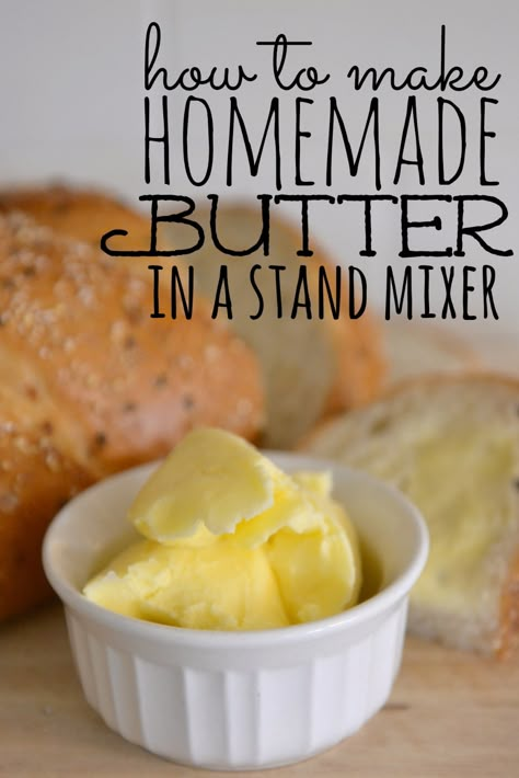 Buttermilk Recipe, Stand Mixer Recipes, Mixer Recipes, Making Butter, Kitchenaid Mixer, Cinnamon Butter, Homemade Butter, Think Food, Honey And Cinnamon