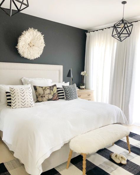 Check Mate!♟ . Our master bedroom just got a little cozier with this gorgeous black and cream rug from @hausbyhertex! Just in time for winter in the desert! . ➕🖤✖️ . Love Where You Live . #escapehome #escapehomeinteriors #lovewhereyoulive #interiorstyling #dubaistylist #dubaiinteriors #dubaiinteriorstylist #interiorstylist #interior123 #mydomaine #apartmenttherapy #howyouhome #sodomino #bedroom #bedroomdecor Black And Cream Rug, Black And Cream Bedroom, Black And White Bedroom Ideas, Cream Bedroom, Black And White Bedroom, Cream Bedrooms, White Bedroom Ideas, Check Mate, Beautiful Room