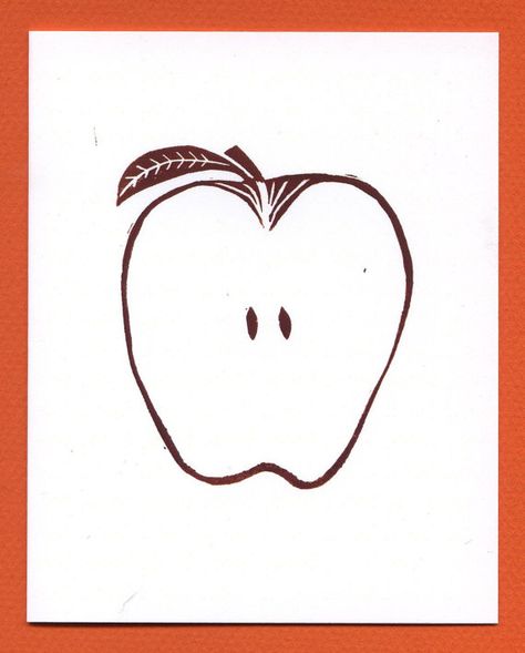 sliced apple Apple Line Drawing, Apple Tattoos, Apple Tattoo, Sliced Apple, Fruit Tattoo, Apple Core, Apple Prints, Apple Slices, Block Printing