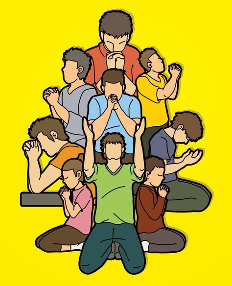 Group of People Praying to God Praying To God Images, Family Praying Together Picture, People Praying Together, Praying Cartoon, Praying Picture, Praying Drawing, Together Drawing, Prayer Wallpaper, Road Drawing