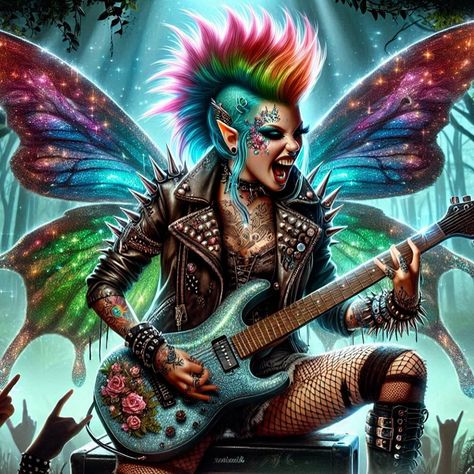 Punk glamour Fairy🔥 Punk Fairy, Art Tattoos, Fairy Art, Puppets, Rocker, Art Tattoo, Tattoos, On Instagram, Quick Saves