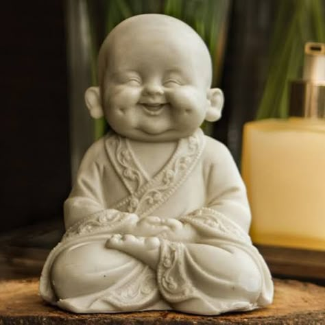 Buddha Design Interiors, Laughing Buddha Statue, Small Buddha Statue, Meditating Buddha Statue, Tattoos To Cover Scars, Baby Buddha, 3d Wall Painting, Buddha Garden, Little Buddha