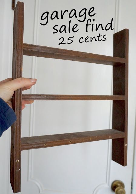 Kammy's Korner: 10 Yard Sale Hacks: Stop Overlooking Items Like These! Upcycle Shelves, Repurpose Spice Rack, Vintage Repurposed Items, Yard Sale Hacks, Kitchen Cabinets Storage Organizers, Diy Spice Rack, Budgeting Ideas, Vintage Furniture Makeover, Thrift Store Upcycle