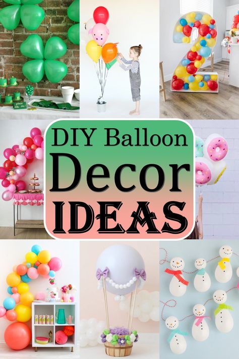 These DIY Balloon Decor Ideas are fast and easy to make, but you’ll be impressed with how much they add to the look of your space. Whether planning a party or decorating your living room for spring, there’s no better way to make your design pop than with inflatables. Learn how to make a curvy balloon garland, create paper-bag butterflies, make paper lanterns, and more. Easy Balloon Decorations, Balloon Decorations Without Helium, Make Paper Lanterns, Balloon Decor Ideas, Kids Party Decor, Party Vibe, Diy Balloon Decorations, Diy Balloon, Kids Party Decorations