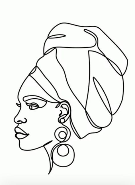 Embroidered Canvas Art, Afrique Art, African Art Paintings, Pola Sulam, Line Art Design, Stickers Wall, Outline Art, Afro Art, Line Art Drawings