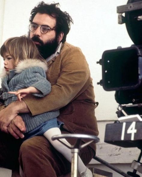 Francis Ford Coppola with Sofia Coppola on the set of The Godfather: Part II (1974) ❤️ #cinema #movies #actors #cinema #hollywood Sofia Coppola Movies, Francis Coppola, The Godfather Part Ii, Francis Ford Coppola, Sofia Coppola, Cinema Movies, The Godfather, Sofia, One Day