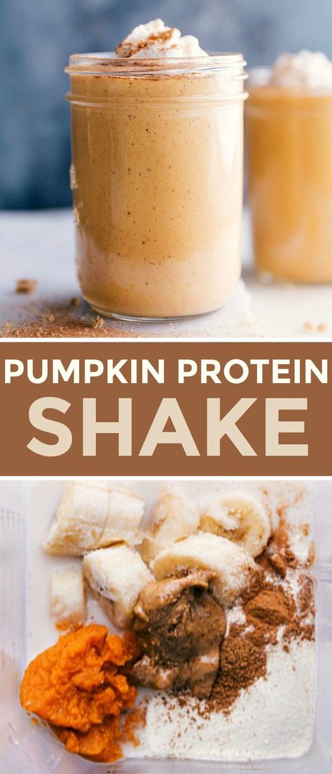 Pumpkin Pie Protein Shake, Pumpkin Protein Shake, Protein Shake Recipe, Pumpkin Pie Protein, Healthy Protein Shakes, Pumpkin Protein, Chelsea's Messy Apron, Pumpkin Smoothie, Protein Shake Smoothie