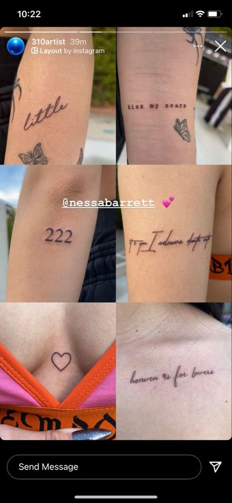 Auto Tattoo, Stick Poke Tattoo, Scar Tattoo, Tattoos For Lovers, Dope Tattoos For Women, Collar Bone Tattoo, Cute Tattoos For Women, Nessa Barrett, Discreet Tattoos