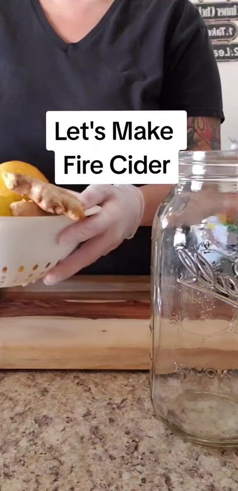 Fire Cider Recipe, Herbal Medicine Recipes, Herbal Remedies Recipes, Fire Cider, Cider Recipe, How To Make Fire, Herbal Recipes, Hot Peppers, Natural Healing Remedies