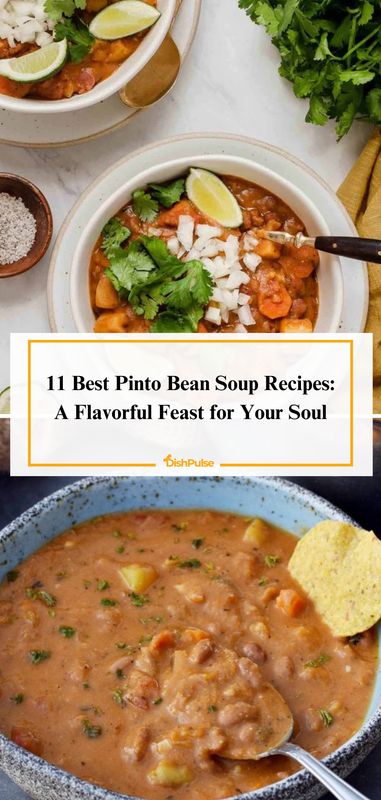 Indulge in a flavorful feast for your soul with the 11 Best Pinto Bean Soup Recipes! From hearty classics to creative renditions, savor the rich and comforting flavors of pinto beans in every bowl of these soul-warming soups. 🥣🌟🍲 


#DishPulse #PintoBeanSoupDelights #RecipeInspiration #ComfortFood #FoodieFaves #HomeCooking #SoupSeason 𝗗𝗶𝘀𝗰𝗼𝘃𝗲𝗿 𝗺𝗼𝗿𝗲 𝗶𝗱𝗲𝗮𝘀 𝗯𝘆 𝗳𝗼𝗹𝗹𝗼𝘄𝗶𝗻𝗴! Soup With Pinto Beans, Brown Bean Soup, Vegan Pinto Bean Soup, Dried Pinto Bean Recipes, Pinto Beans Soup, Pinto Bean Soup Recipes, Best Baklava Recipe, Saltimbocca Recipe, Ham Bone Soup