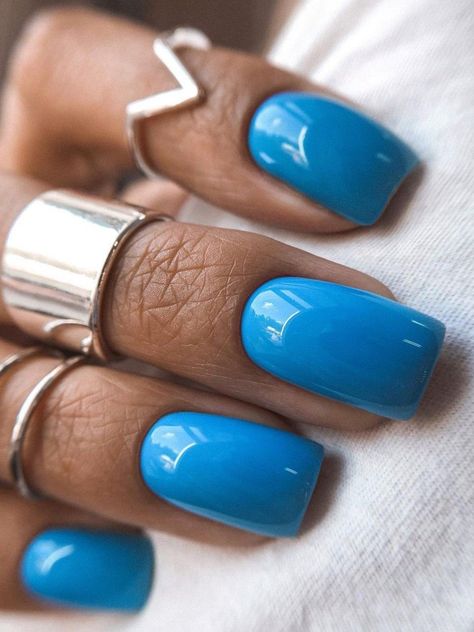 Summer Nail Colors for Dark Skin 2023 21 Ideas Blue Vacation Nails, Neon Summer Nails, Neon Summer, Aqua Nails, Blue Nail Polish, Vacation Nails, Blue Nail, Nails Polish, Colorful Nail Designs