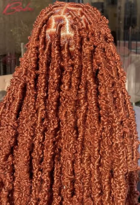 Ginger Butterfly Locs, Couple Halloween Costumes Aesthetic, Braids Prom, Halloween Costumes Aesthetic, Halloween Costumes Couple, Braiding Hair Colors, Ginger Hair Color, Faux Locs Hairstyles, African Hair Braiding Styles