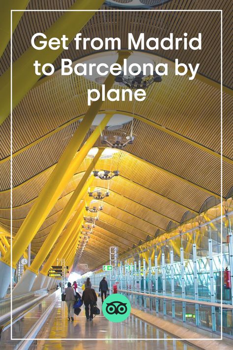 Flights between Madrid and Barcelona are quick and inexpensive, with Vueling, Air Europa, and Iberia offering direct service between the two cities. Flights take about 65 to 90 minutes and are often cheaper than train tickets. During the off-season (approximately November to March), you can regularly find one-way flights for as low as $25. Spain Images, Driving Permit, La Boqueria, Gothic Quarter, Luxury Train, By Plane, Train Tickets, Salou, Rent A Car