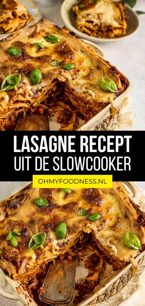 Er wordt vaak gezegd dat pasta niet handig is om klaar te maken in de slowcooker. Daar ben ik het totaal niet mee eens. Dit Lasagne recept uit de slowcooker is namelijk héérlijk! Lees het slowcooker Lasagne recept (en nog veel meer lasagne recepten) op mijn website en maak deze lasagne met gehakt, groenten en tomaat: een zalige slowcooker lasagne. Een heerlijk pasta recept voor het avondeten | slowcooker recepten | slowcooker recepten nederlands | Slowcooker Lasagne, Slow Cooker Lasagne, Favorite Recipes Dinner, Slow Cooking, Ricotta, Lasagna, Crockpot Recipes, Slow Cooker, Dinner Recipes