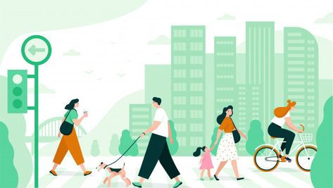 Flat City Illustration, Flat Illustration City, Angel Doodles, Flat Wallpaper, Corporate Illustration, People In The City, Street Illustration, Building Character, Urban People