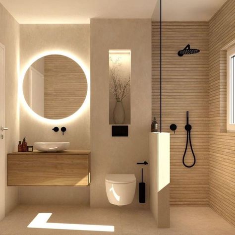 Bathroom Inspo Interior Design, Toilet And Bathroom Design, Bathroom Interior Design Modern, Bathroom Design Layout, Interior Design Per La Casa, Bathroom Inspiration Modern, Washroom Design, Bathroom Redesign, Bathroom Design Inspiration