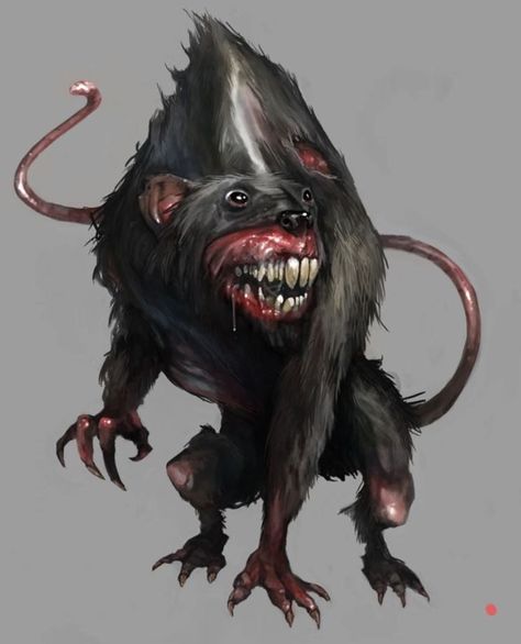 Giant Mutated Rat Fantasy Beings, Demon Realm, Dnd Inspiration, D D Monsters, Cool Monsters, Dnd Monsters, Concept Ideas, Monster Concept Art, Classic Monsters