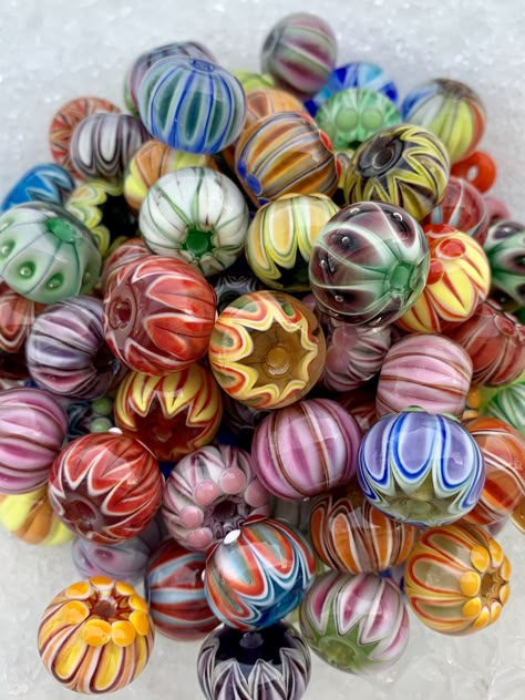 How To Make Glass Beads, Diy Glass Beads, Beads Of Courage, Lampwork Bead Jewelry, Making Glass, Beach Glass Art, Handmade Lampwork Bead, Glass Pumpkins, Handmade Glass Beads