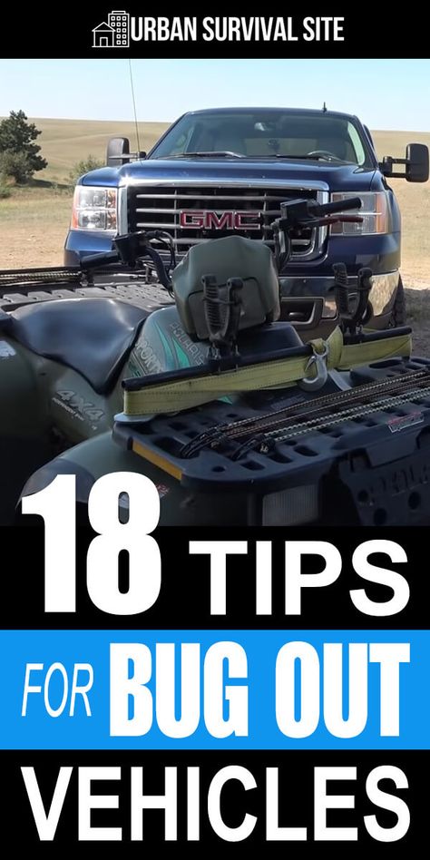 18 Tips For Bug Out Vehicles Bug Out, Bug Out Vehicle Ideas, Bug Out Truck, Bug Out Location, Bug Out Trailer, Survival Quotes, Bug Out Vehicle, Urban Survival, Emergency Preparation