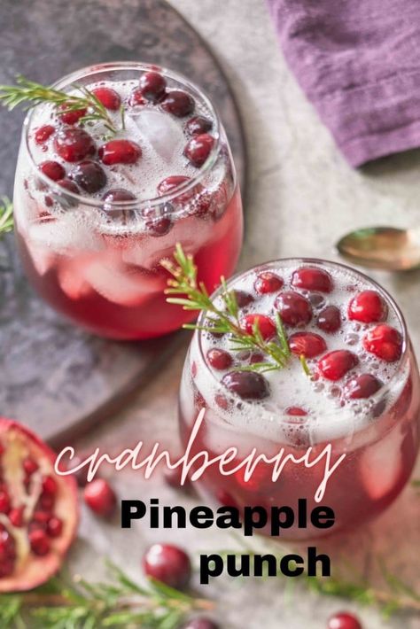 cranberry pineapple punch pin image Cranberry Cocktail Punch, Cranberry Pineapple Punch, Sweet Lemonade Recipe, Cranberry Champagne Cocktail, Cranberry Drinks, Yummy Christmas Treats, Pineapple Punch, Pineapple Drinks, Cranberry Cocktail