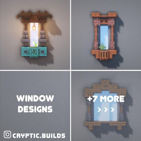 Mc Window Designs, Minecraft Banner Curtain Designs, Minecraft Window Design Ideas, Castle Window Minecraft, Window Designs Minecraft, Circle Window Minecraft, Minecraft Castle Windows, Minecraft Circle Window, Window Ideas Minecraft