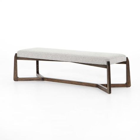 Bench – BURKE DECOR Grey Upholstered Bed, Salon Suites, Bed End, End Of Bed Bench, Ottoman Stool, Modern Bench, High Fashion Home, Wood Bench, Furniture Items