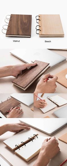 For the wood wizard Buku Diy, Wooden Notebooks, Woodworking Business, Amazing Woodworking, Wood Crafting Tools, Small Woodworking Projects, Diy Holz, Wood Cover, Woodworking Jigs