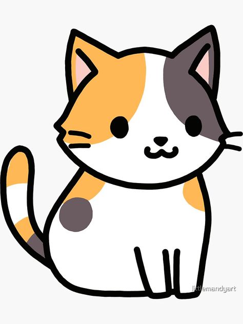 Simple Cat Drawing, Speed Draw, Taylor Swift Stickers, Calico Cats, Cute Disney Drawings, Stickers Cool, Kawaii Animals, Calico Cat, Cat Stickers