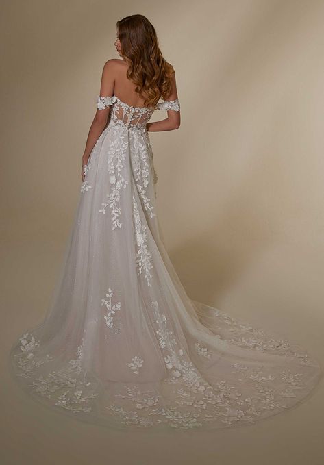 Sparkle Wedding Dress Off The Shoulder, Slim A Line Wedding Dress, Lace Corset Wedding Dress, Wedding Dress With Corset, Mori Lee Wedding Dress, Wedding Dresses Whimsical, Magnolia Wedding, Modest Bridal, Pretty Wedding Dresses