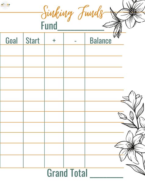 Print and download  sinking fund tracker for $1 Finance Worksheets, S Template, Printable Budget Sheets, Sinking Funds Tracker, Money Tracker, Sinking Fund, Tracker Free, Printable Budget, Bill Organization