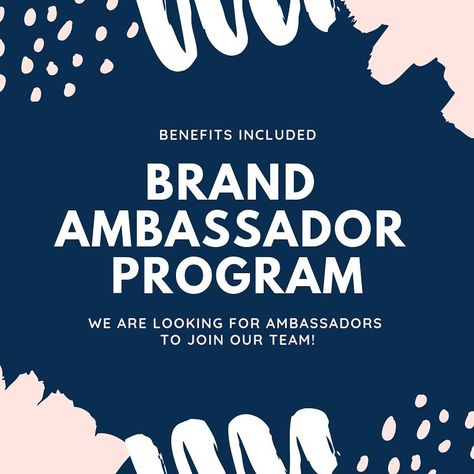 We are looking for ambassadors to join our team! There are benefits included and you could help us spread the word about our brand! Click the link in our bio to read over the Brand Ambassador Program Guide and see if it is something that would interest you! Brand Ambassador Aesthetic, Ambassador Aesthetic, Launch Post, Student Ambassador, Ambassador Program, Brand Rep Search, Packaging Template Design, Packaging Template, Ig Account