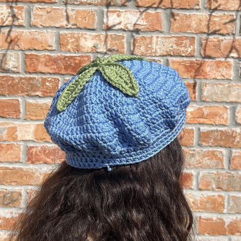 Blueberry Beret Crochet Hat.

#beret #crochet #fruit... - Depop Blueberry Crochet Hat, Crochet Blueberry Hat, Crochet Fruit Hat, Blueberry Crochet, Fruit Blueberry, Beret Crochet, Crochet Beret, Crochet Fruit, Hat Beret