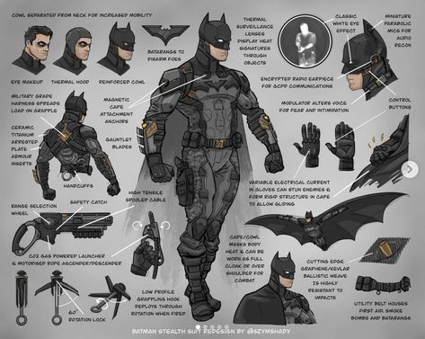 Batman Stealth Suit, Batman Tech, 2022 Batman, Costume Template, Thermal Vision, Armored Batman, Character Redesign, Batman Concept Art, Captain America Suit