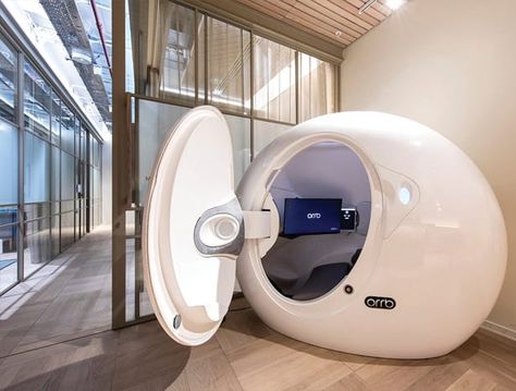 Sleeping on the job? Napping is no longer taboo – Workplace | Design | Architecture Nap Pod, Pod Bed, Sleeping Pods, Pod House, Relaxation Room, Workspace Design, Relaxation Techniques, Workplace Design, Research Report