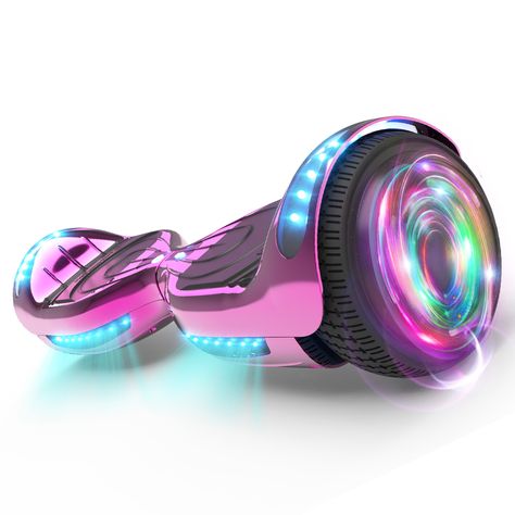 Free 2-day shipping. Buy Flash Wheel Certified Hoverboard 6.5" Bluetooth Speaker with LED Light Self Balancing Wheel Electric Scooter - Chrome Pink at Walmart.com Bluetooth Hoverboard, Chrome Pink, Hover Board, Dream Things, Boy Bike, Balancing Scooter, Kids Scooter, Gold Chrome, Chrome Colour