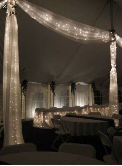 Black Tulle Backdrop With Lights, Tulle Lights, Rustic Wedding Decorations, Lights Wedding Decor, Lights Wedding, Head Table, Black Tulle, Wedding Candles, Rustic Wedding Decor