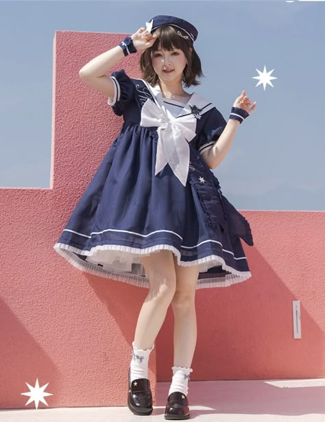 Cute Sailor Outfit, Kawaii Fashion Outfits, Japanese Street Fashion, Poses Reference, Pose References, 영감을 주는 캐릭터, Really Cute Outfits, Kawaii Clothes, Lolita Dress