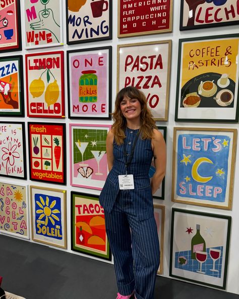 Day 2 at @topdrawerlondon 🍋‍🟩🪩🌶️🦪🌜🍸 So so chuffed with the response to my new collections and hearing how well our prints and cards are doing with current stockists 🩷 Come find my smiley face at stand N10 for one of our 80 page catalogues and sample packs! #topdrawerlondon #topdrawer Smiley Face Mural, Smiley Face Graphic Design, Abstract Smiley Face, Retro Smiley Face Classroom, Smiley Face Wall Art, Retro Gallery Wall, Wall Inspiration, Sample Packs, Gallery Wall Inspiration