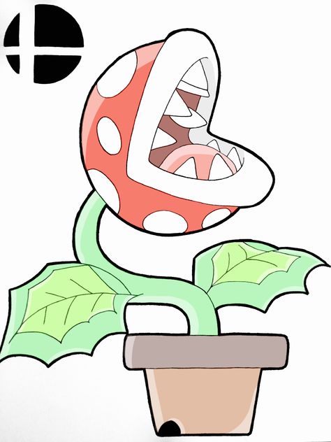 How To Draw Mario, Piranha Plant, Mario Fan Art, Plant Tattoo, Mario Art, Mario Bros., Plant Painting, Alcohol Markers, Super Smash Bros