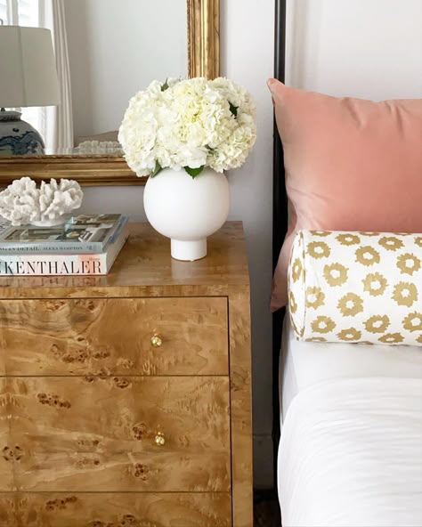 Burlwood Nightstand Bedroom, Burlwood Nightstand, Burlwood Dresser, Kitchen Decor Styles, Fall 23, Fancy Houses, Hamptons House, Tiny House Interior, Dream Apartment